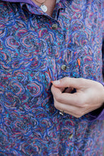 Load image into Gallery viewer, Triple Crown Button Down Long Sleeve | Purple Turkey Trail