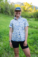 Load image into Gallery viewer, Triple Crown Button Down Short Sleeve (Removable Hood) | Trail Madness