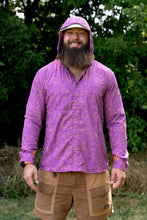 Load image into Gallery viewer, Triple Crown Button Down Long Sleeve | Purple Topo