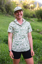 Load image into Gallery viewer, Triple Crown Button Down Short Sleeve (Removable Hood) | Trail Madness