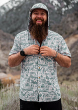 Load image into Gallery viewer, Triple Crown Button Down Short Sleeve (Removable Hood) | Trail Madness