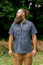 Load image into Gallery viewer, Triple Crown Half Zip Short Sleeve | Abstract Black Topo UL