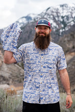Load image into Gallery viewer, Triple Crown Button Down Short Sleeve (Removable Hood) | Trail Madness