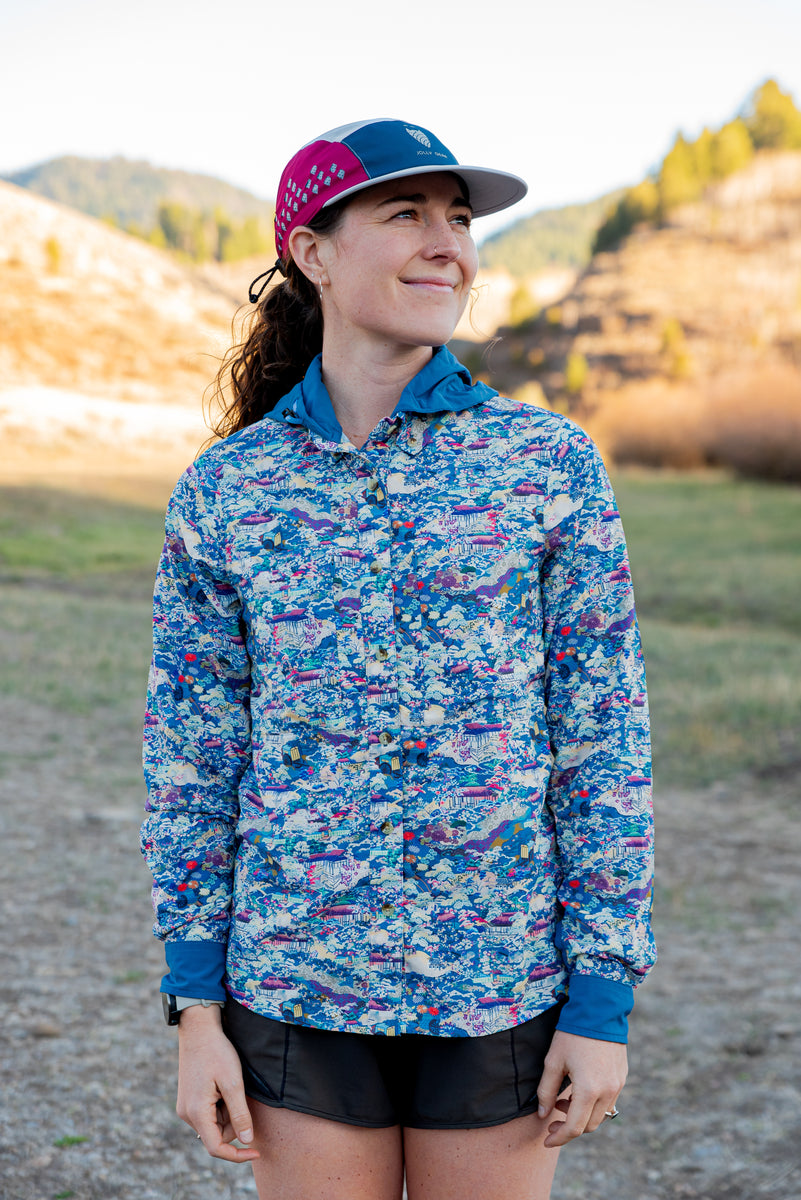 Triple Crown Button Down Long Sleeve | Blue Garden – Jolly Gear
