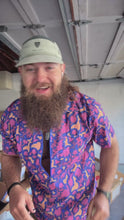 Load and play video in Gallery viewer, Triple Crown Half Zip Short Sleeve | Chromaflor Blue UL