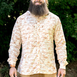 Triple Crown Button Down Long Sleeve (Removable Hood) | Trail Madness Brown