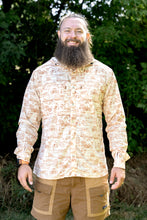 Load image into Gallery viewer, Triple Crown Button Down Long Sleeve (Removable Hood) | Trail Madness Brown
