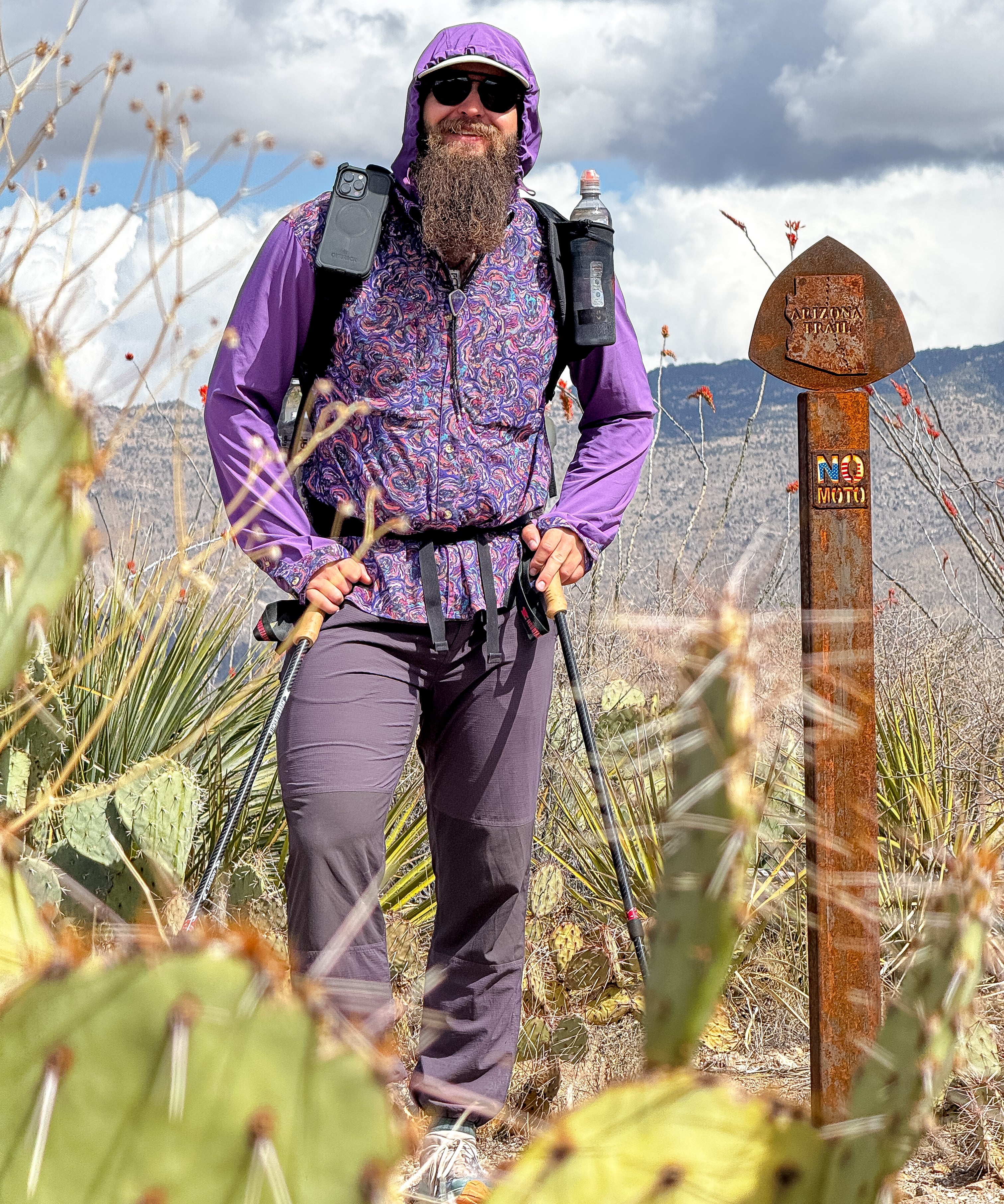 Triple Crown Button Down Long Sleeve | Purple Turkey Trail Solid Sleeves