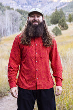 Load image into Gallery viewer, Triple Crown Button Down Long Sleeve | Firewhirl Topo (Fading Embers)
