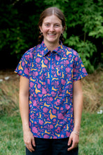 Load image into Gallery viewer, Triple Crown Half Zip Short Sleeve | Chromaflor Blue UL
