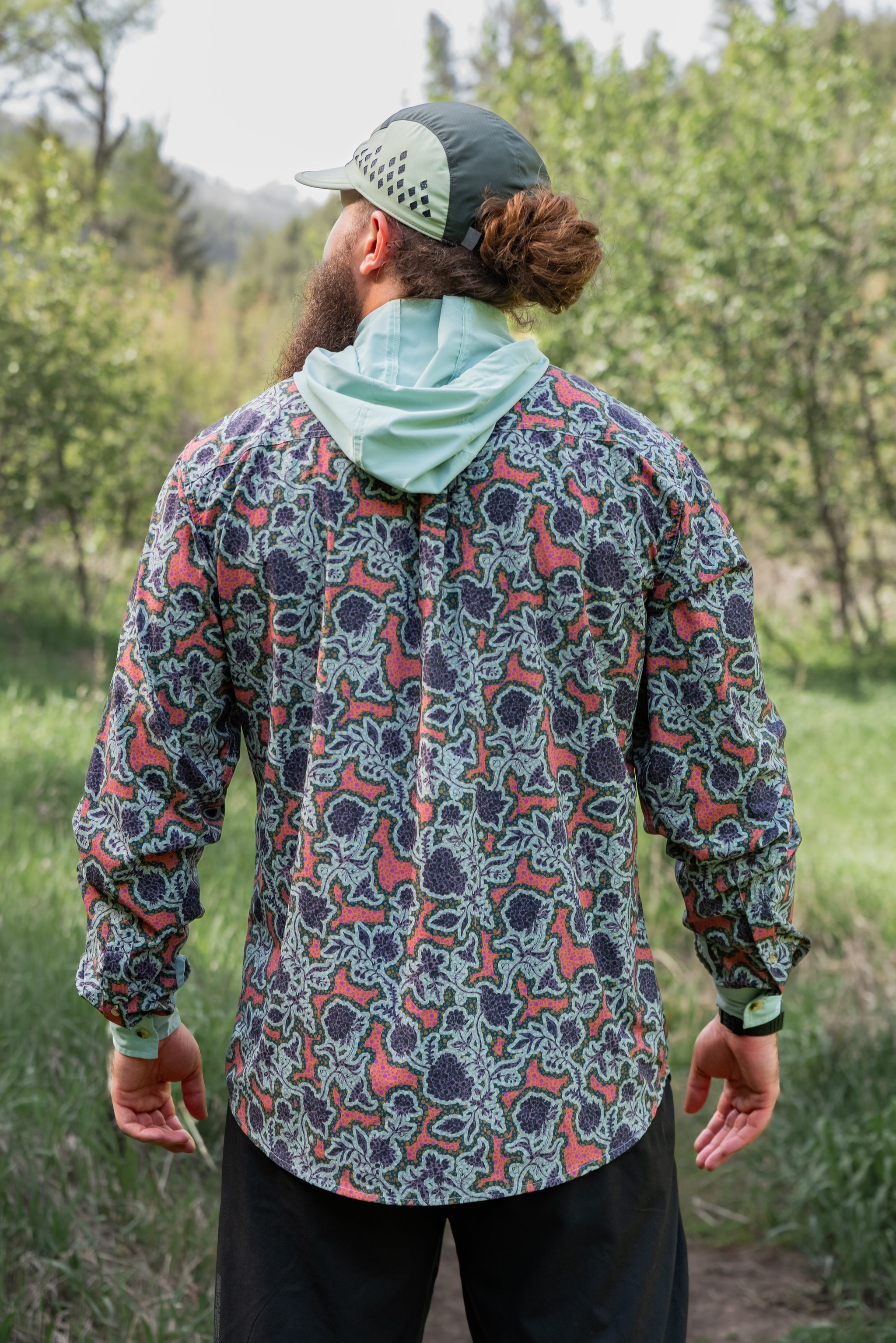 Triple Crown Button Down Long Sleeve | Chromaflor Mint – Jolly Gear