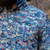 Triple Crown Button Down Long Sleeve | Blue Garden