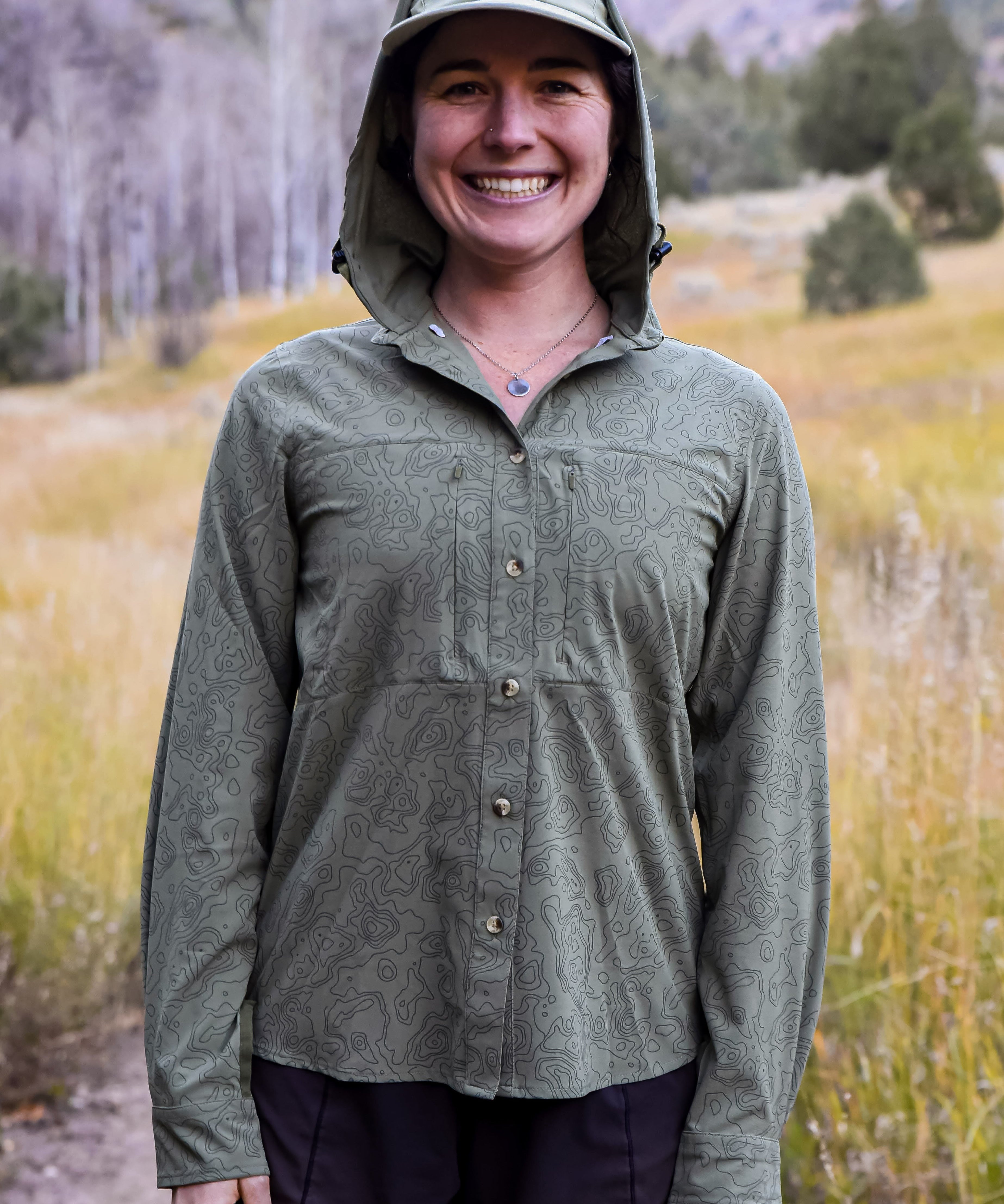 Triple Crown Button Down Long Sleeve | Green Topo