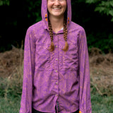 Triple Crown Button Down Long Sleeve | Purple Topo