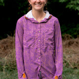 Triple Crown Button Down Long Sleeve | Purple Topo
