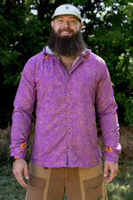Load image into Gallery viewer, Triple Crown Button Down Long Sleeve | Purple Topo
