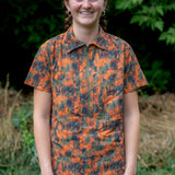 Triple Crown Half Zip Short Sleeve | Abstract Orange Camo UL