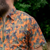 Triple Crown Half Zip Short Sleeve | Abstract Orange Camo UL