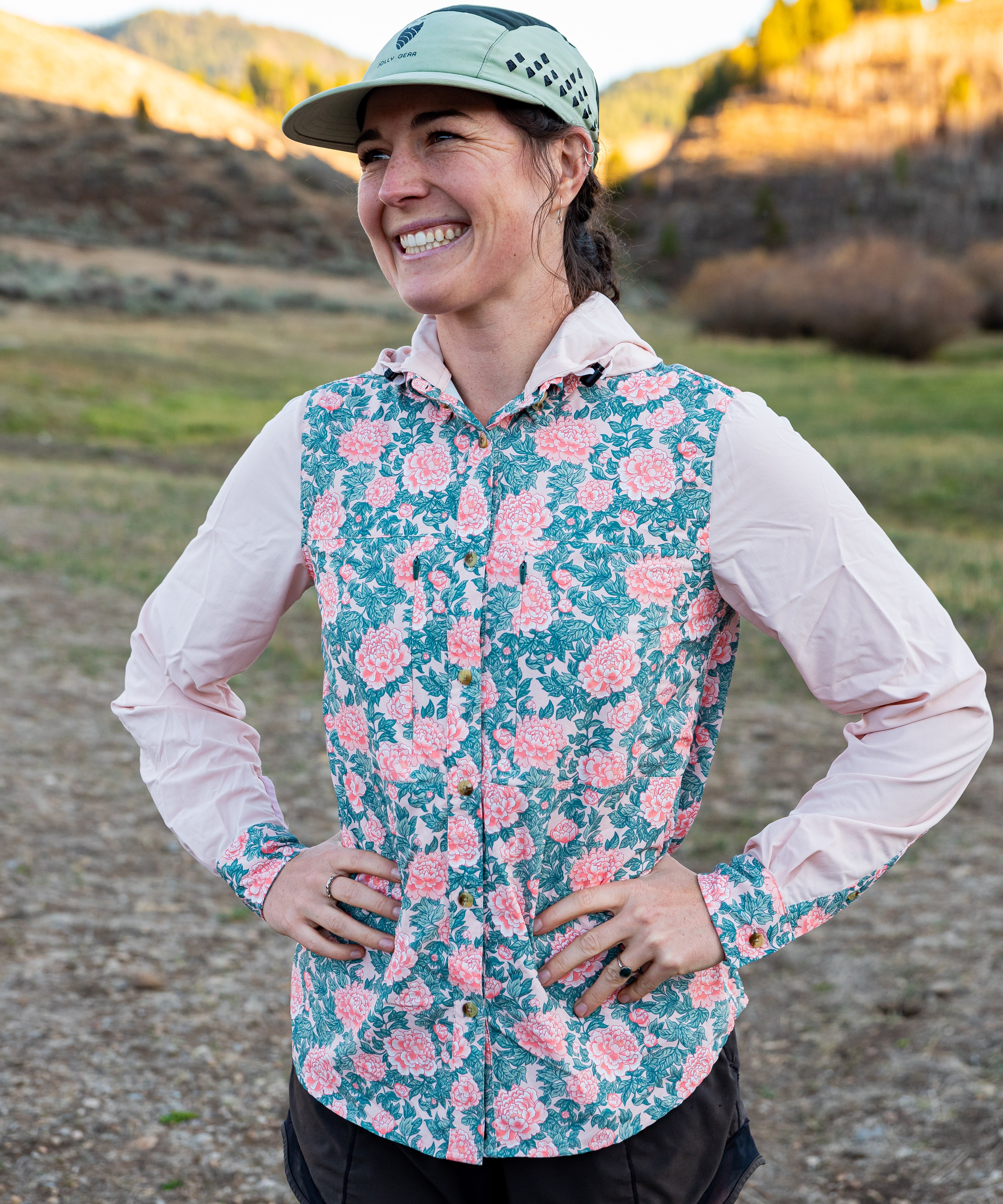 Triple Crown Button Down Long Sleeve | Pink Peony