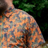 Triple Crown Half Zip Short Sleeve | Abstract Orange Camo UL