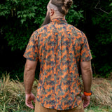 Triple Crown Half Zip Short Sleeve | Abstract Orange Camo UL