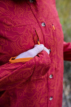 Load image into Gallery viewer, Triple Crown Button Down Long Sleeve | Firewhirl Topo (Fading Embers)
