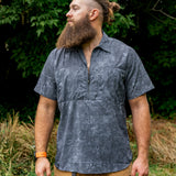 Triple Crown Half Zip Short Sleeve | Abstract Black Topo UL