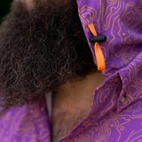 Triple Crown Button Down Long Sleeve | Purple Topo