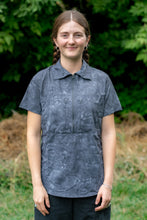 Load image into Gallery viewer, Triple Crown Half Zip Short Sleeve | Abstract Black Topo UL
